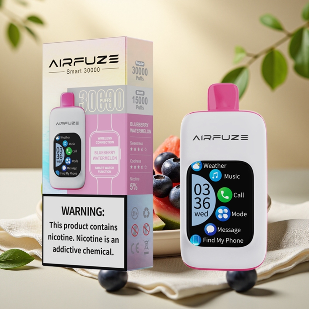 AirFuze Smart 30000 Puffs Disposable Pod Čučoriedka Vodný melón, 5%, 900mAh, Type-C