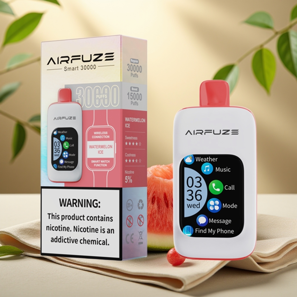 AirFuze Smart 30000 Puffs Disposable Pod vodný melón ľad, 5%, 900mAh, Type-C