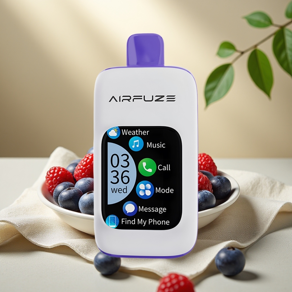 AirFuze Smart 30000 Puffs Modrý Razz Ice, 5% nikotín, 900mAh, Type-C