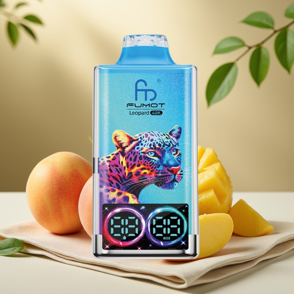 Fumot Leopard 40K Puffs Disposable Vape Broskyňa Mango Ananás 700mAh Dual Mesh