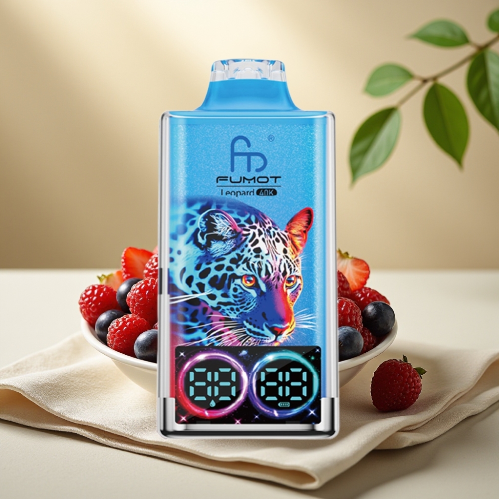Fumot Leopard 40K Puffs Disposable Vape Zmiešané Bobule, Dual Mesh, Typ-C, 700mAh