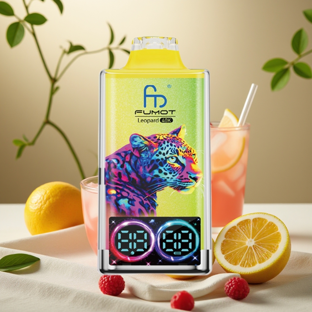 Fumot Leopard 40K Puffs Ružová Limonáda 5% Nicotine Dual Mesh Type-C