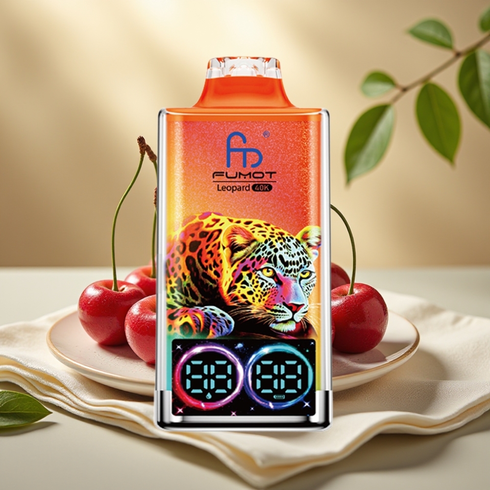Fumot Leopard 40K Puffs Čerešňový ľad Dual Mesh 700mAh Type-C