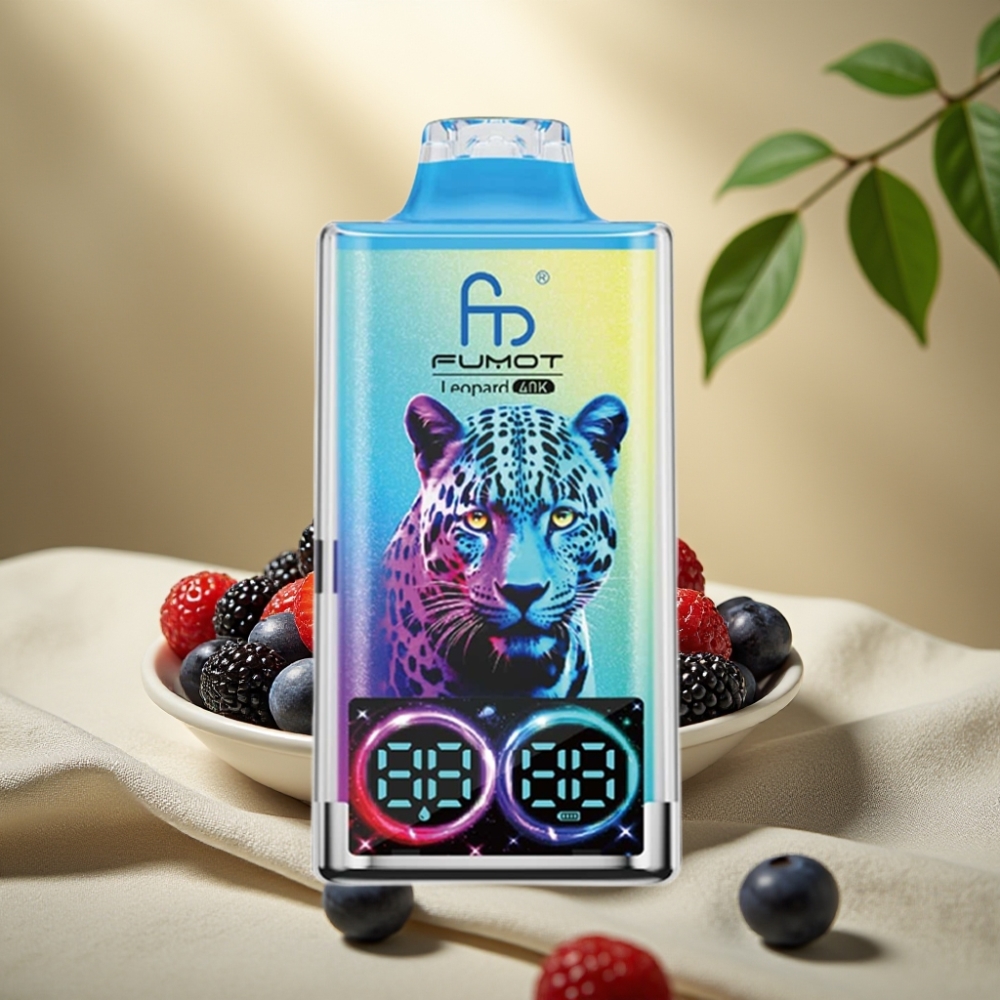 Fumot Leopard 40K Puffs Čierny Dračie Ľad Dual Mesh 5% 700mAh