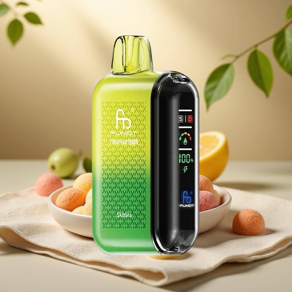 Fumot Tornado 20000 Puffs Duálna Mriežková Cievka 20ml Kapacita Skittles