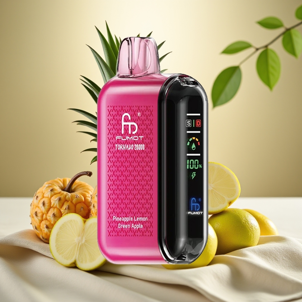 Fumot Tornado Ananás Citrón Zelené Jablko 20000 Puffs 20ml 850mAh