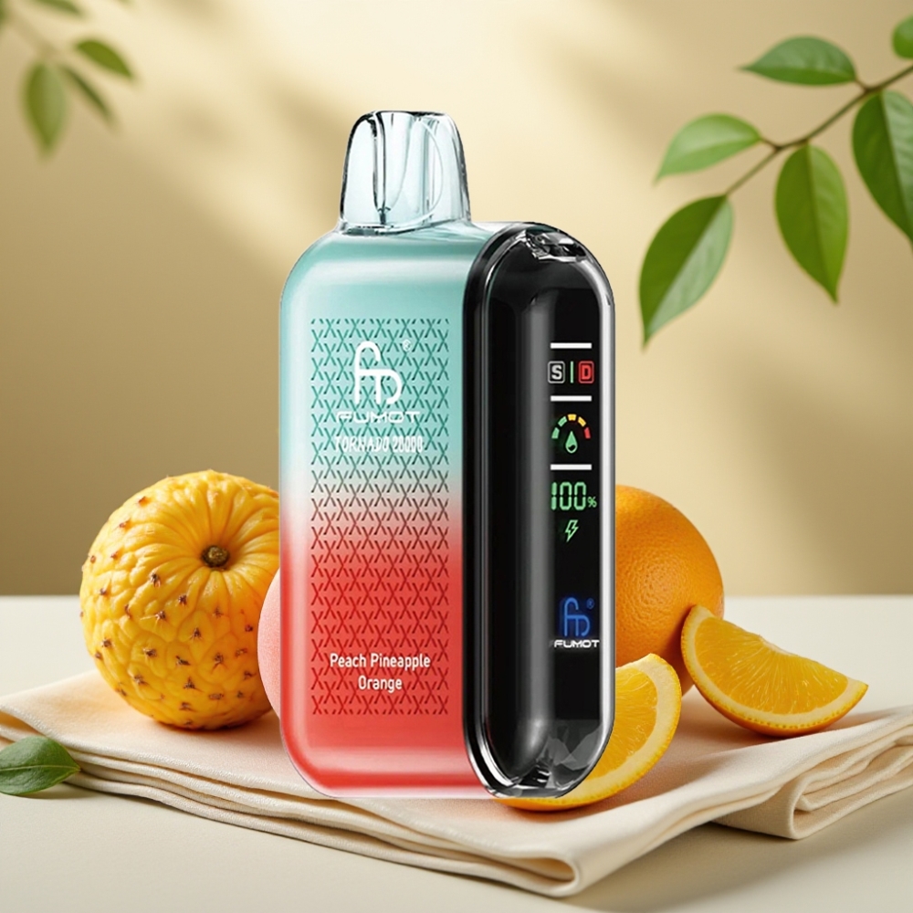 Fumot Tornado Broskýňa Ananás Pomaranč 20000 Puffov, Dual Mesh, 20ml