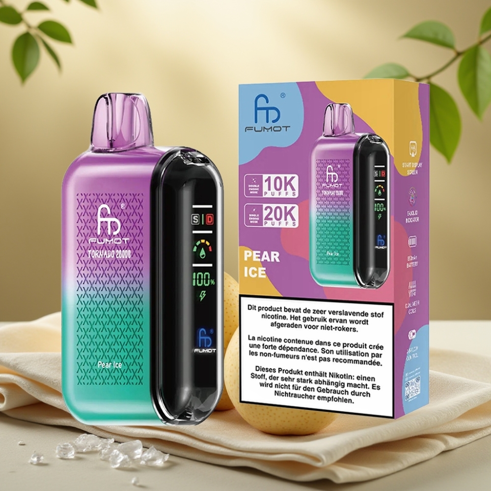 Fumot Tornado Hruška Ľadová 20000 Puffs, Dual Mesh Coil, 20ml