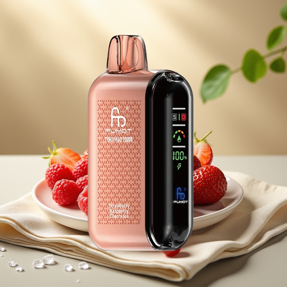 Fumot Tornado Jahoda Malina Čerešňový ľad 20000 Puffs 20ml Dual Mesh