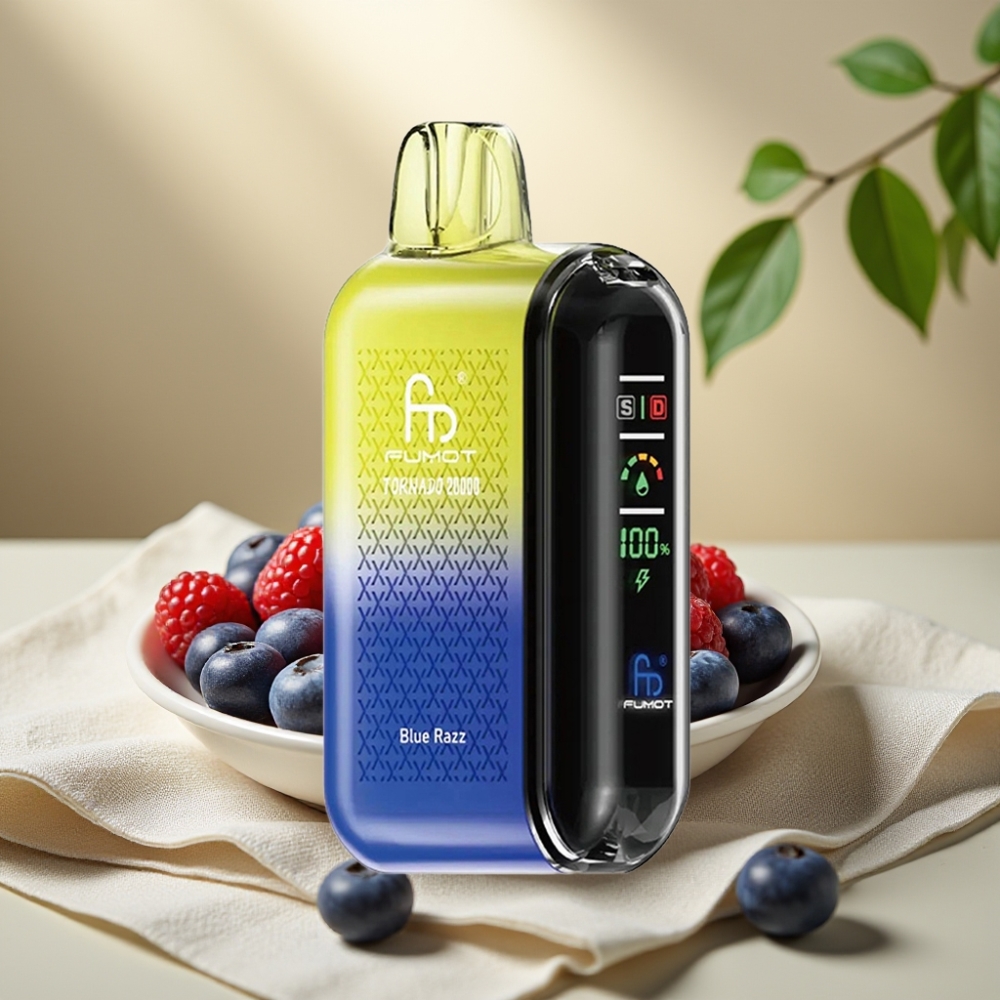 Fumot Tornado Modrá Malina 20000 Puffov, Dual Mesh Coil, 20ml
