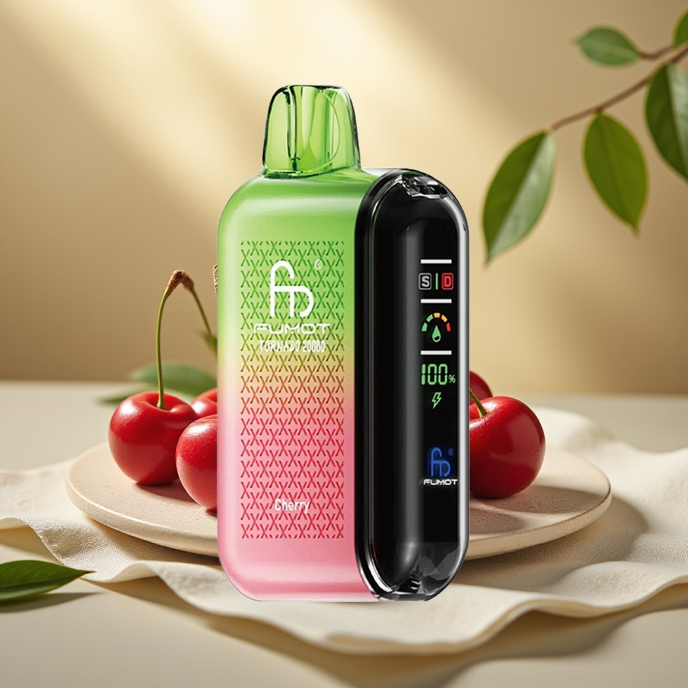 Fumot Tornado Čerešňa 20000 Puffs, Dual Mesh Coil, 20ml