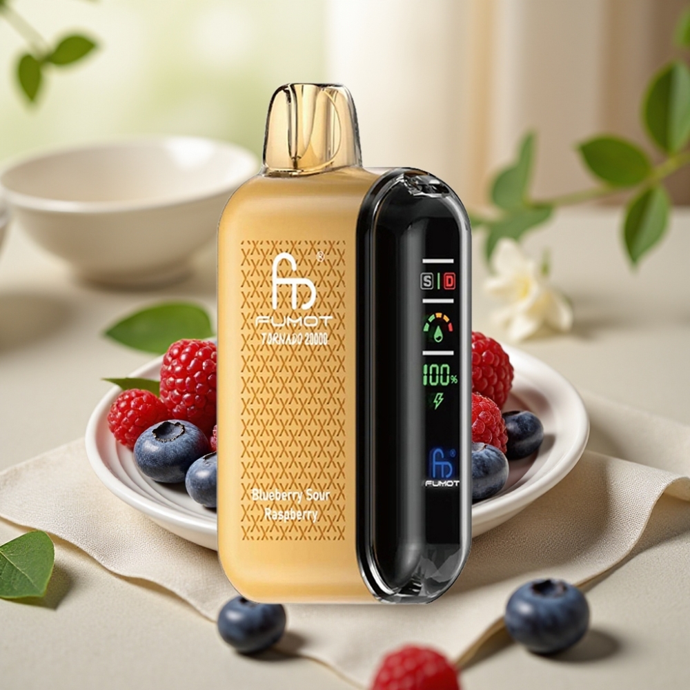Fumot Tornado Čučoriedka Kyslá Malina 20000 Ťahov, Dual Mesh, 20ml, 850mAh