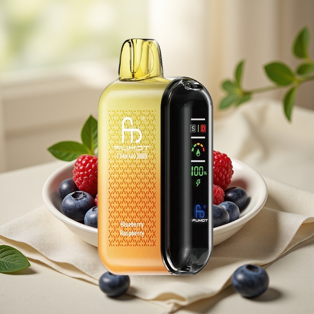 Fumot Tornado Čučoriedka Malina 20000 Puffs, Dual Mesh, 20ml, 850mAh