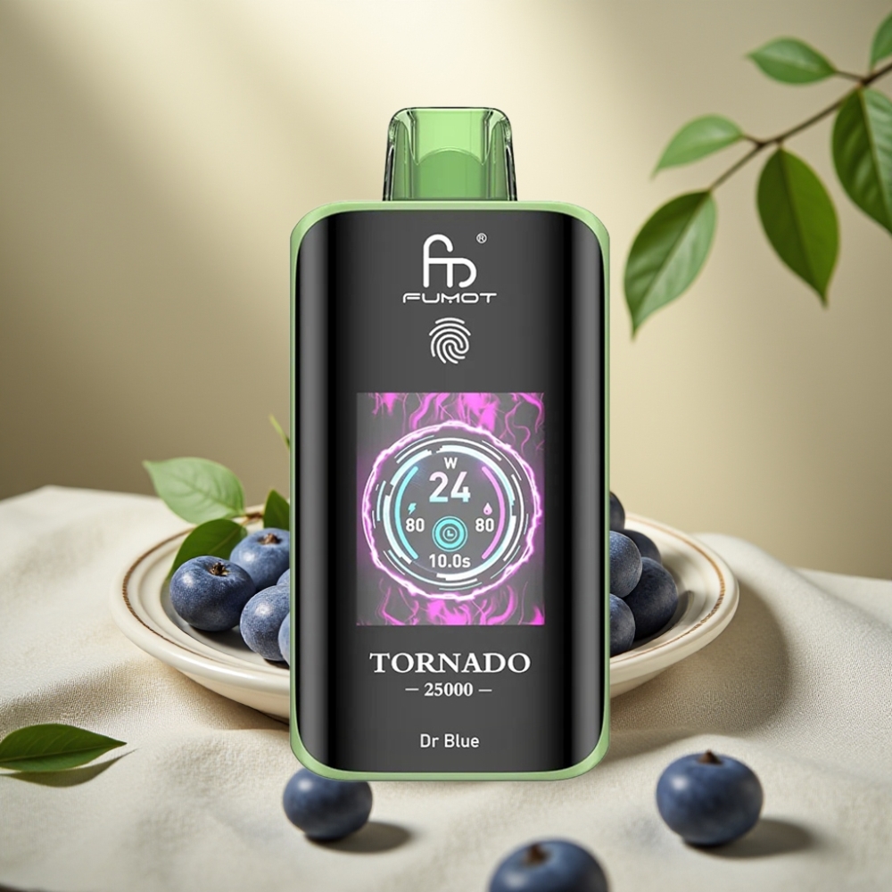 Fumot Tornado 25000 Puffs Dr Blue HD Screen 20ml 700mAh Typ-C
