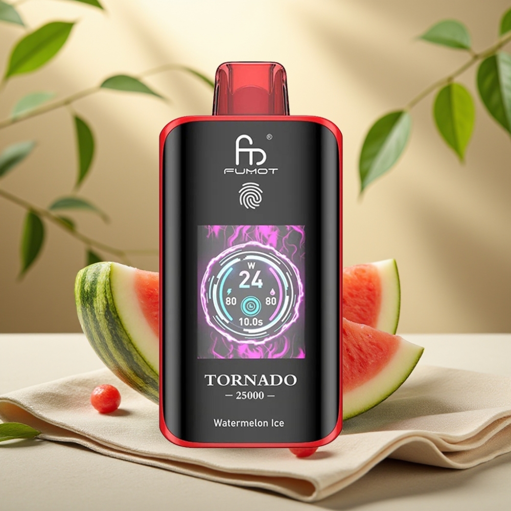 Fumot Tornado 25000 Puffs Vodný melón Ice HD Screen 700mAh Type-C