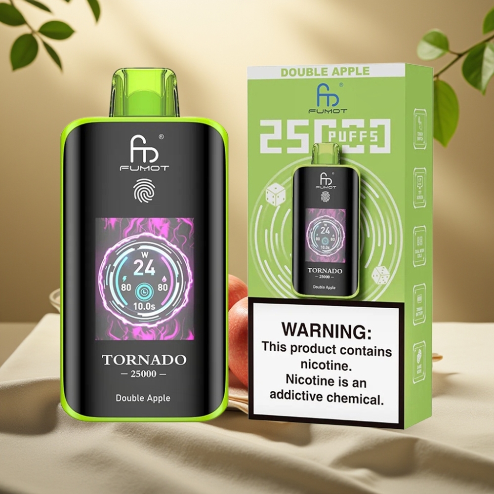 Fumot Tornado Dvojité Jablko 25000 Puffs 20ml 700mAh Type-C HD