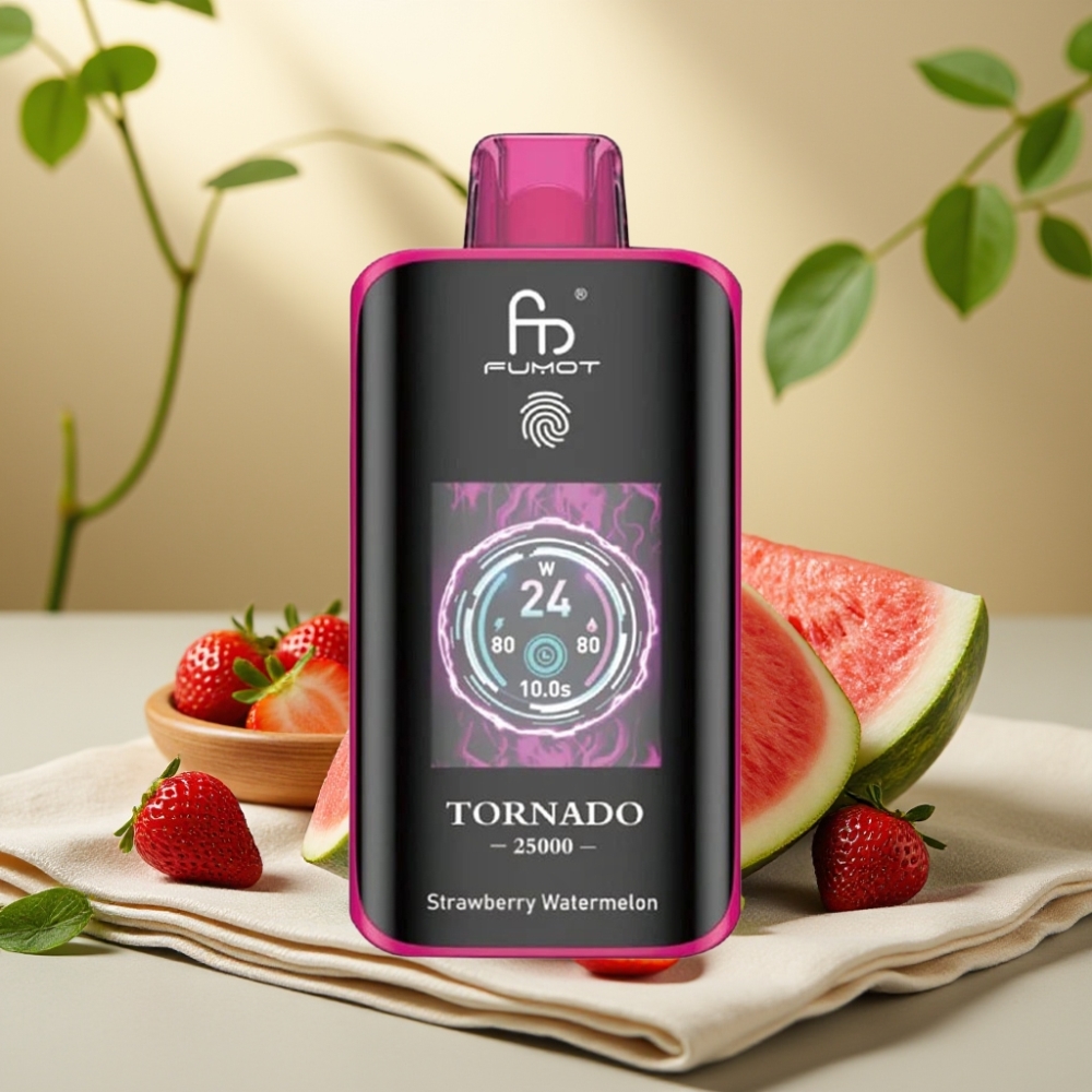 Fumot Tornado Jahoda Melón, HD obrazovka, 25000 potiahnutí, 20ml, Typ-C