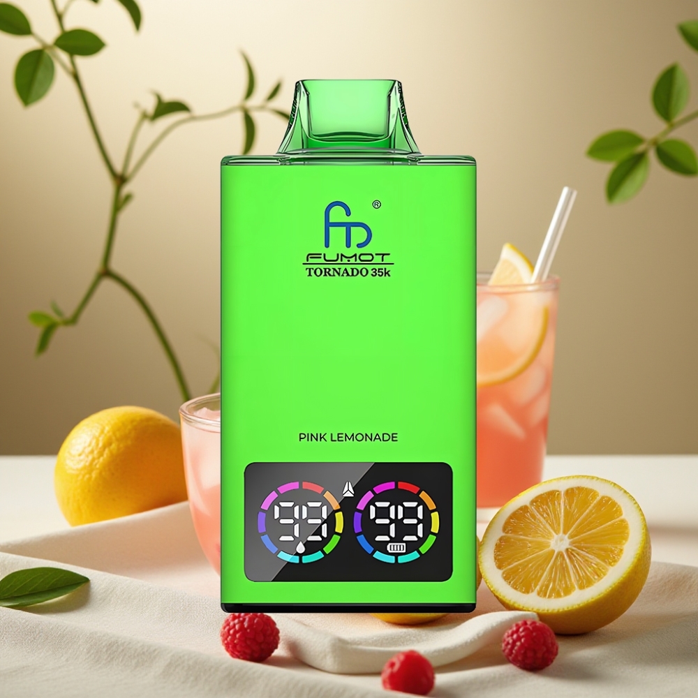 Fumot Tornado 35K Jednorázová E-cigareta Ružová Limonáda, Dual Mesh, 35000 Ťahov