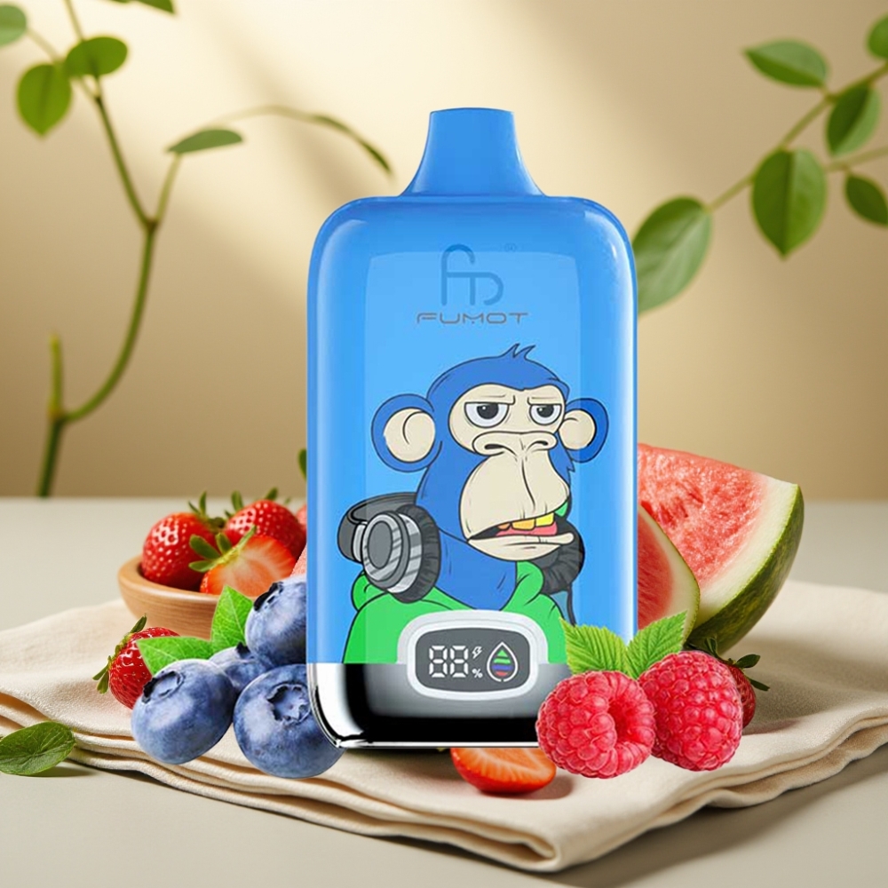 Fumot Tornado Digital Box 12000 Puffs Jahoda Melón Mesh Coil 20ml Type-C