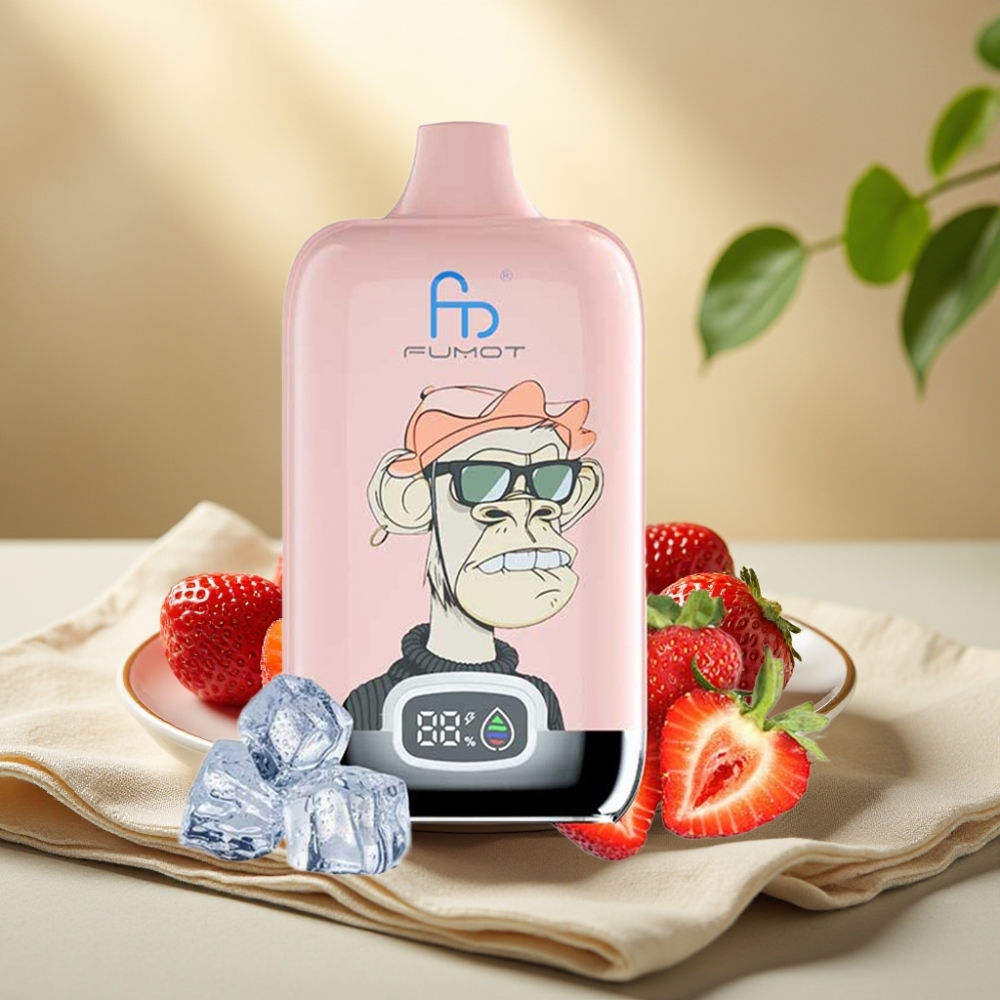 Fumot Tornado Digital Box 12000 Puffs Jahoda Ľad 20ml Mesh 550mAh