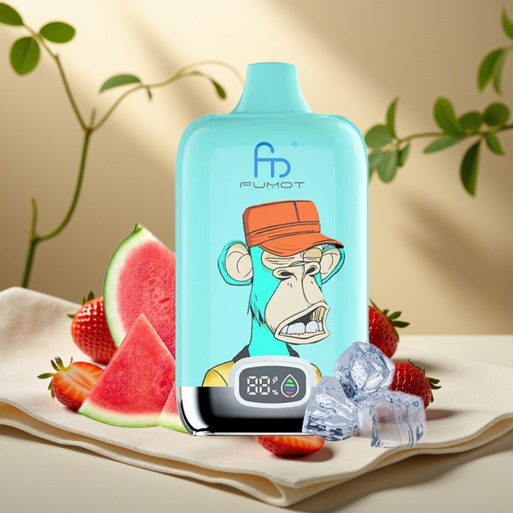 Fumot Tornado Digital Box 12000 Puffs Jahodová Štrúdľa, Mesh Coil, Typ-C, 20ml