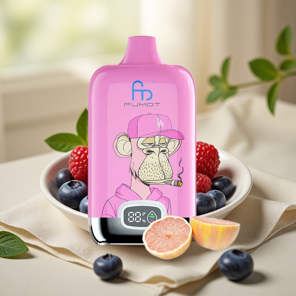 Fumot Tornado Digital Box 12000 Puffs Čučoriedka Malina Mesh Coil 20ml Type-C