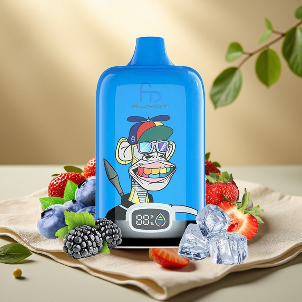 Fumot Tornado Digital Box Jahoda Hrozno 12000 Puffs 20ml Mesh Coil