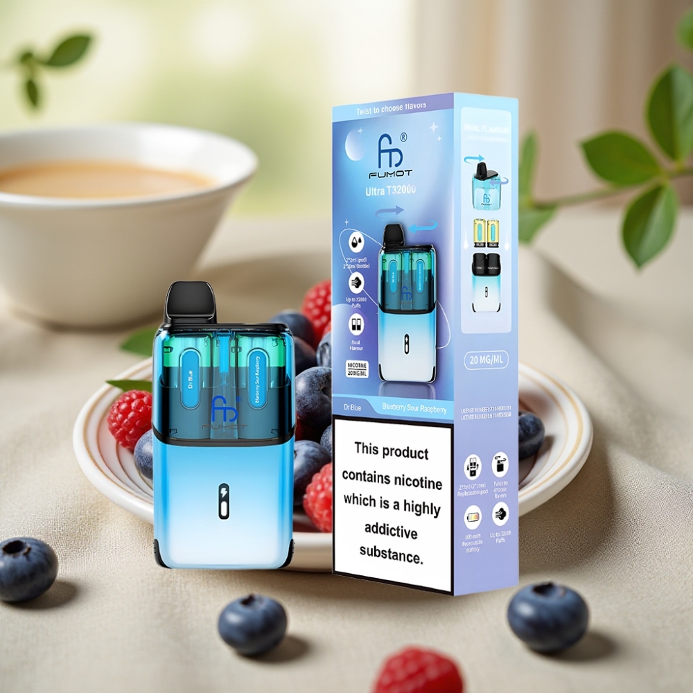 Fumot Ultra T32000 Disposable Vape Dr Blue - Čučoriedka Kyslá Malina 32000 fajok 800mAh