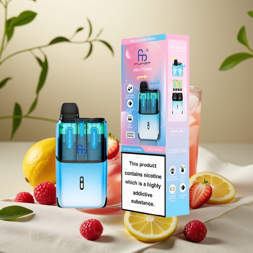 Fumot Ultra T32000 Disposable Vape Modrá Malina Limonáda - Ružová Limonáda 32000 fajčiek 800mAh