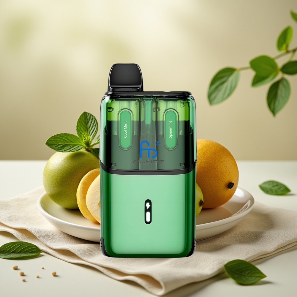 Fumot Ultra T32000 Jednorázová E-Cigareta Chladivá Mäta - Spearmint, 32000 ťahov, 24ml, 800mAh