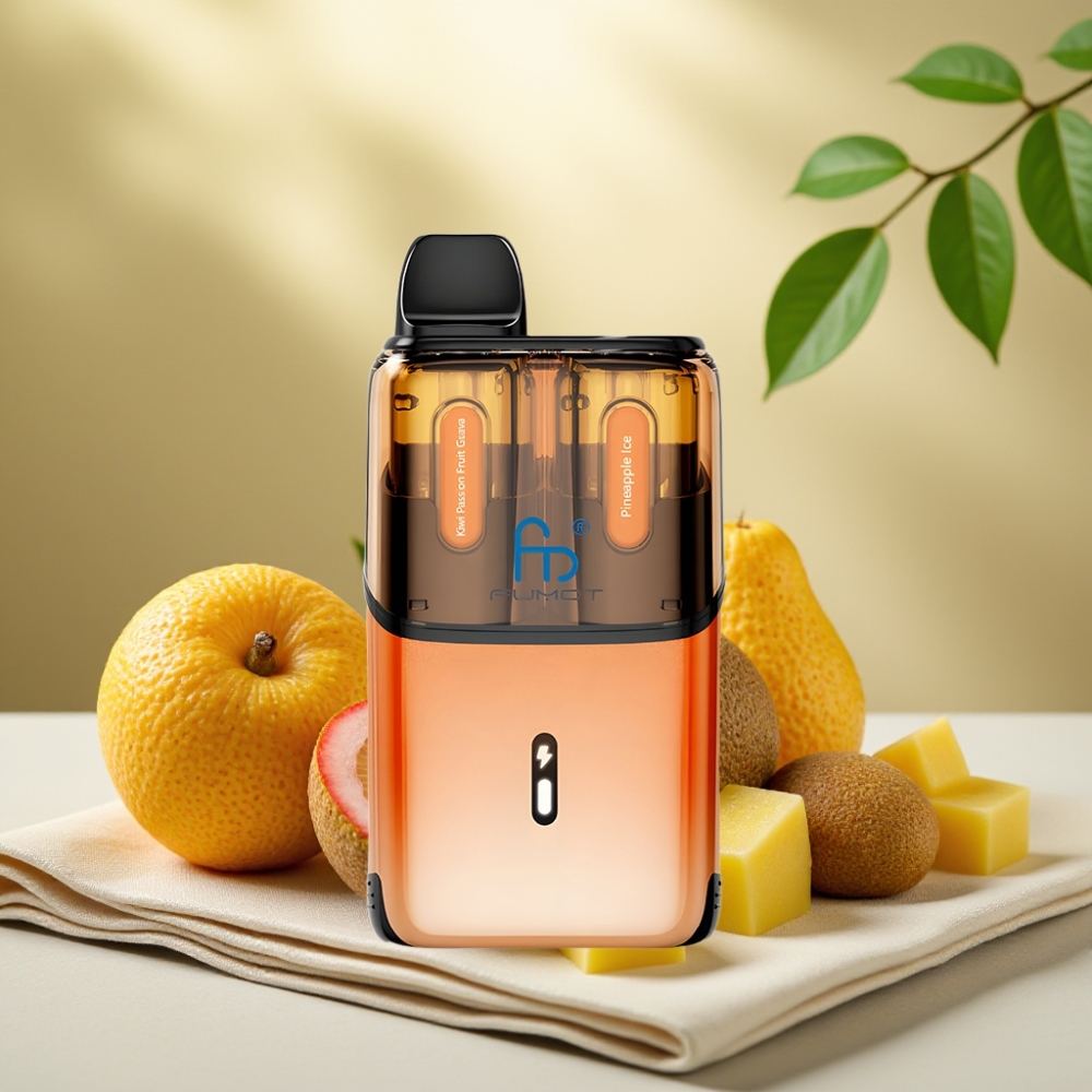 Fumot Ultra T32000 Jednorázová Vape Ananásový ľad - Kiwi Maracuja Guava, 32000 potiahnutí, 24ml