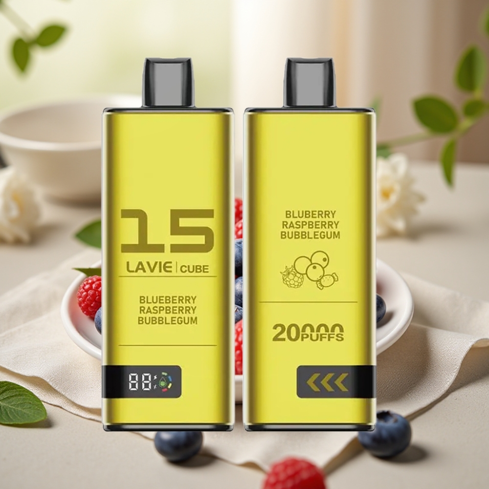 Lavie Cube 20000 Puffs Disposable Vape Čučoriedka Malina Bubblegum 28ML 5%