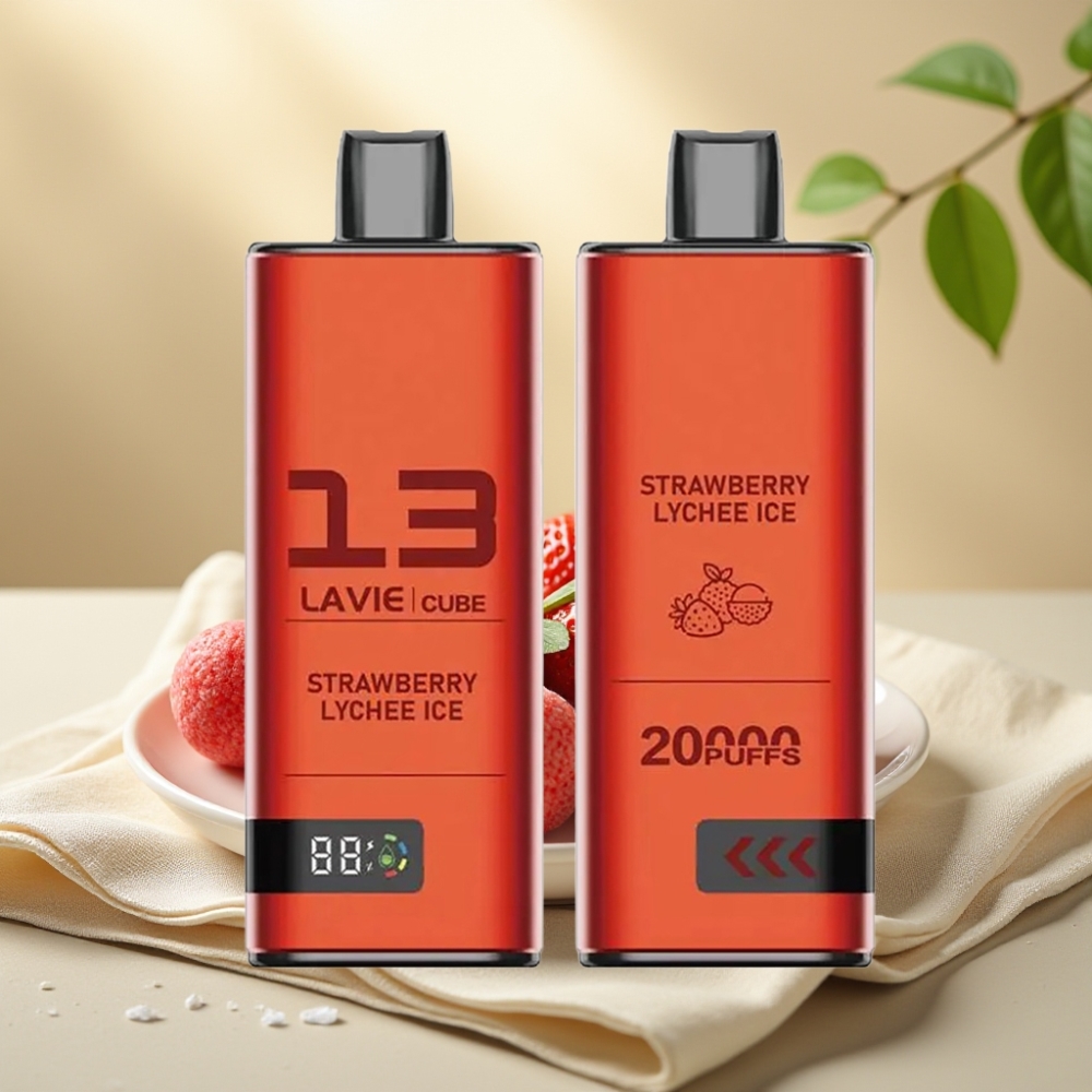 Lavie Cube 20000 Puffs Jednorázová E-Cigareta Jahoda Lychee Ice 28ml 5%