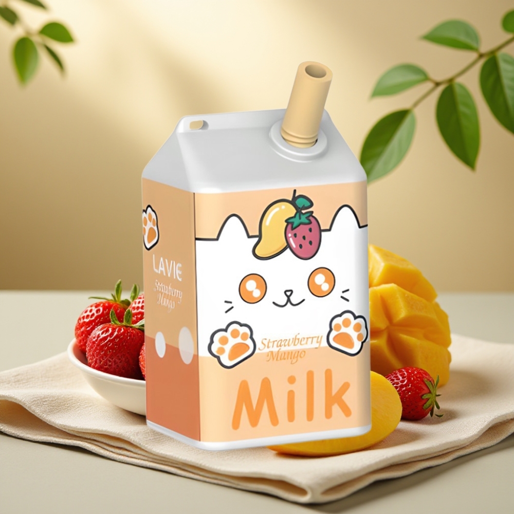 LAVIE Milk 7000 Puffs Jahoda Mangovka, 16ML, 600mAh, Typ-C