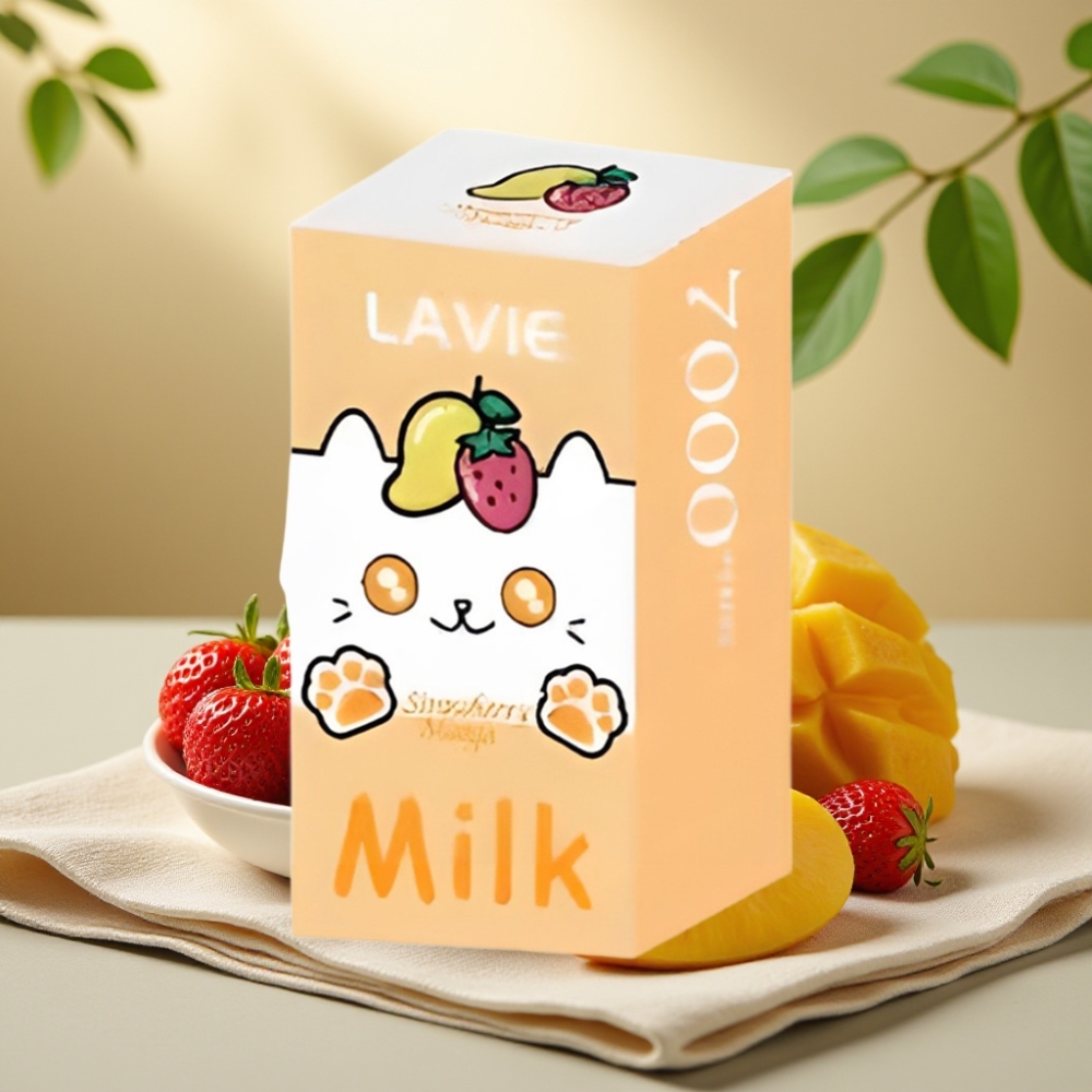 LAVIE Milk 7000 Puffs Jahoda Mangovka, 16ML, 600mAh, Typ-C