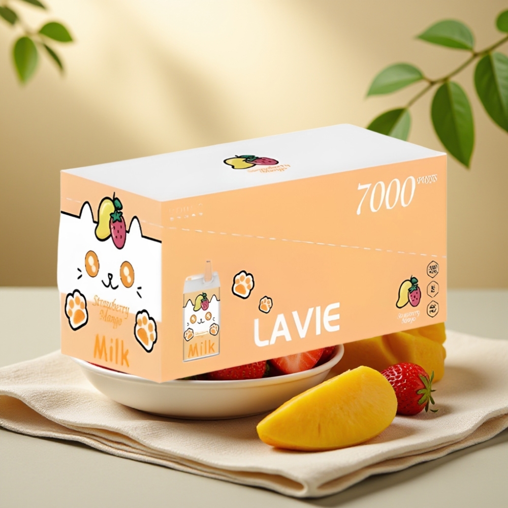 LAVIE Milk 7000 Puffs Jahoda Mangovka, 16ML, 600mAh, Typ-C