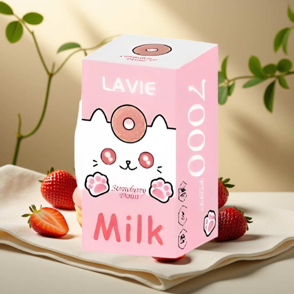 LAVIE Milk Jahodová Štrúdľa 7000 Puffs 16ML 5% 600mAh
