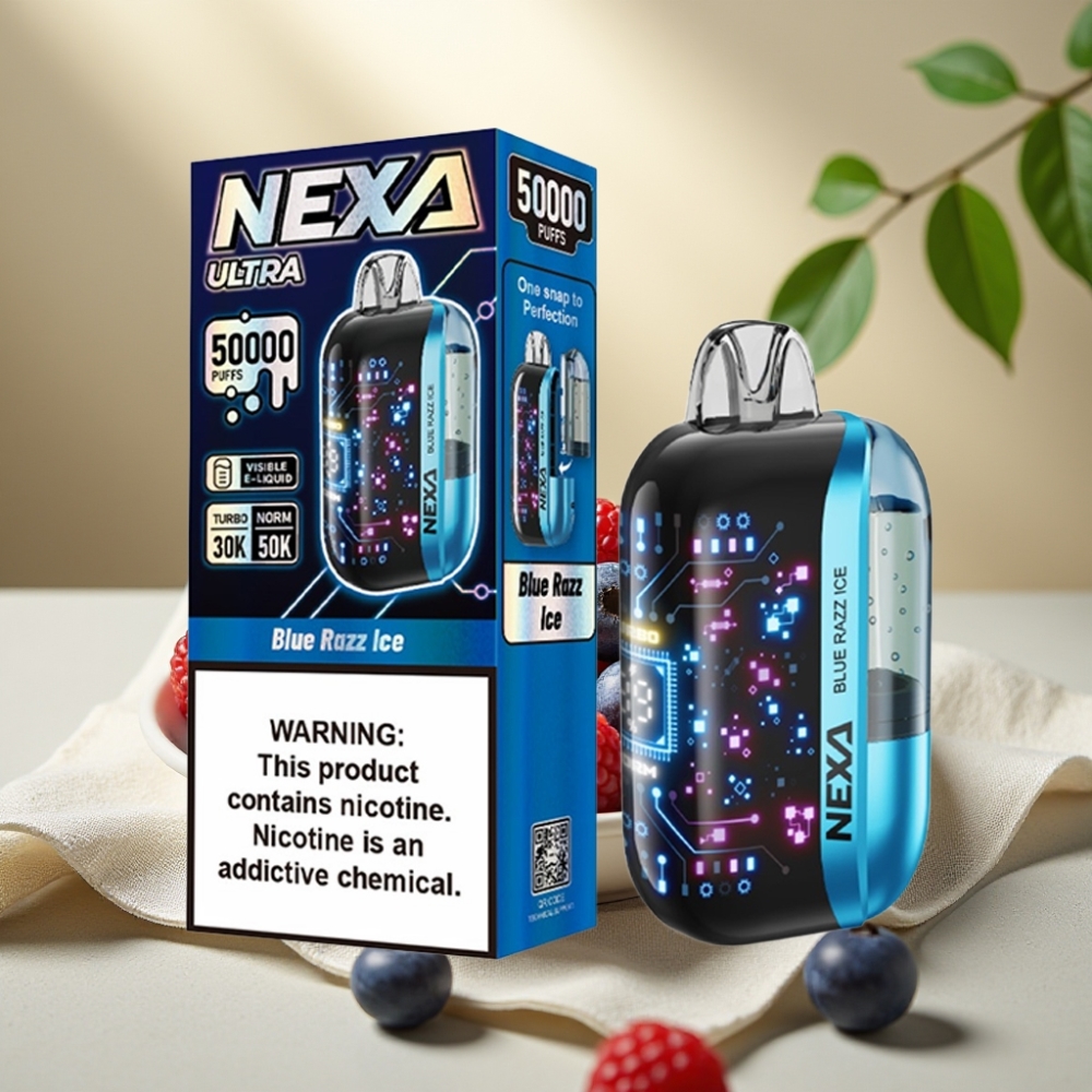 NEXA Ultra 50K Disposable Vape Modrá Malina Ľadová 20ml 800mAh 50K Ťahy