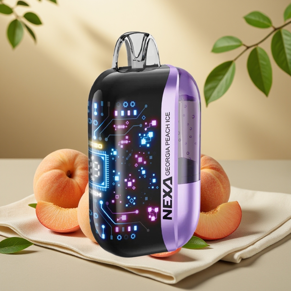 NEXA Ultra 50K Jednorázová Vape Broskyňa Georgia s ľadom, 20ml, 800mAh, 5% nikotínu
