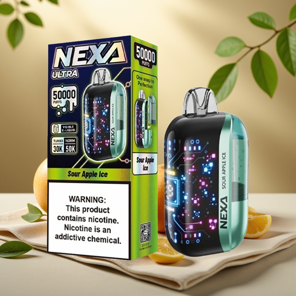 NEXA Ultra 50K Jednorázová Vape Jablko s ľadom 20ml 800mAh 5%