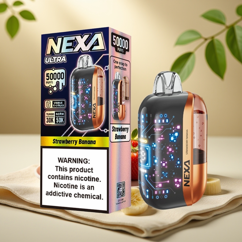 NEXA Ultra 50K Jednorázová Vape Jahoda Banán 20ml/800mAh/5%