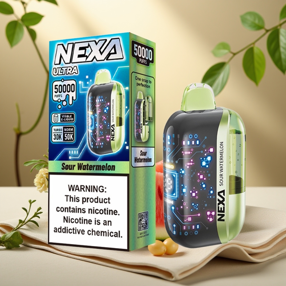 NEXA Ultra 50K Jednorázová Vape Kyslý Melón 20ml/800mAh/5%
