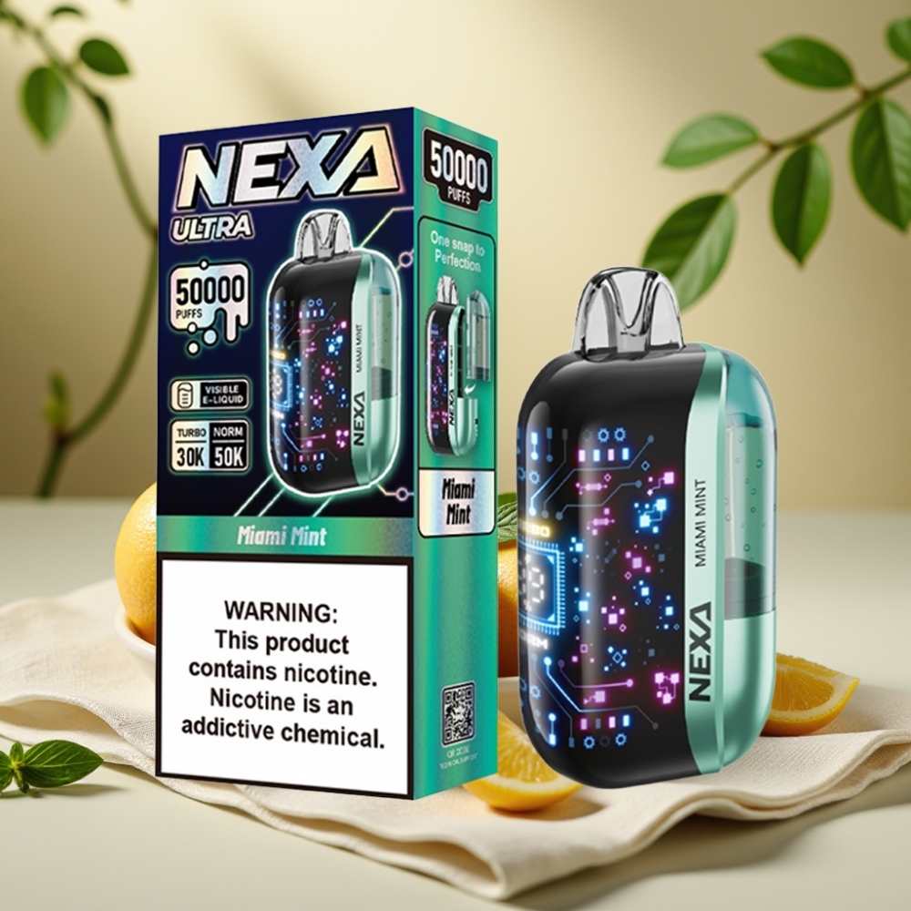 NEXA Ultra 50K Jednorázová Vape Miami MÄ·ta 20ml/800mAh/5%