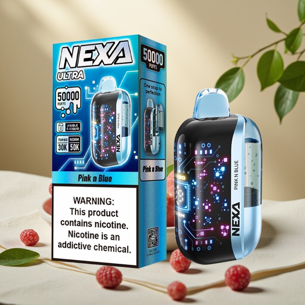 NEXA Ultra 50K Jednorázová Vape Ružová a Modrá 20ml, 800mAh, 5% nikotínu