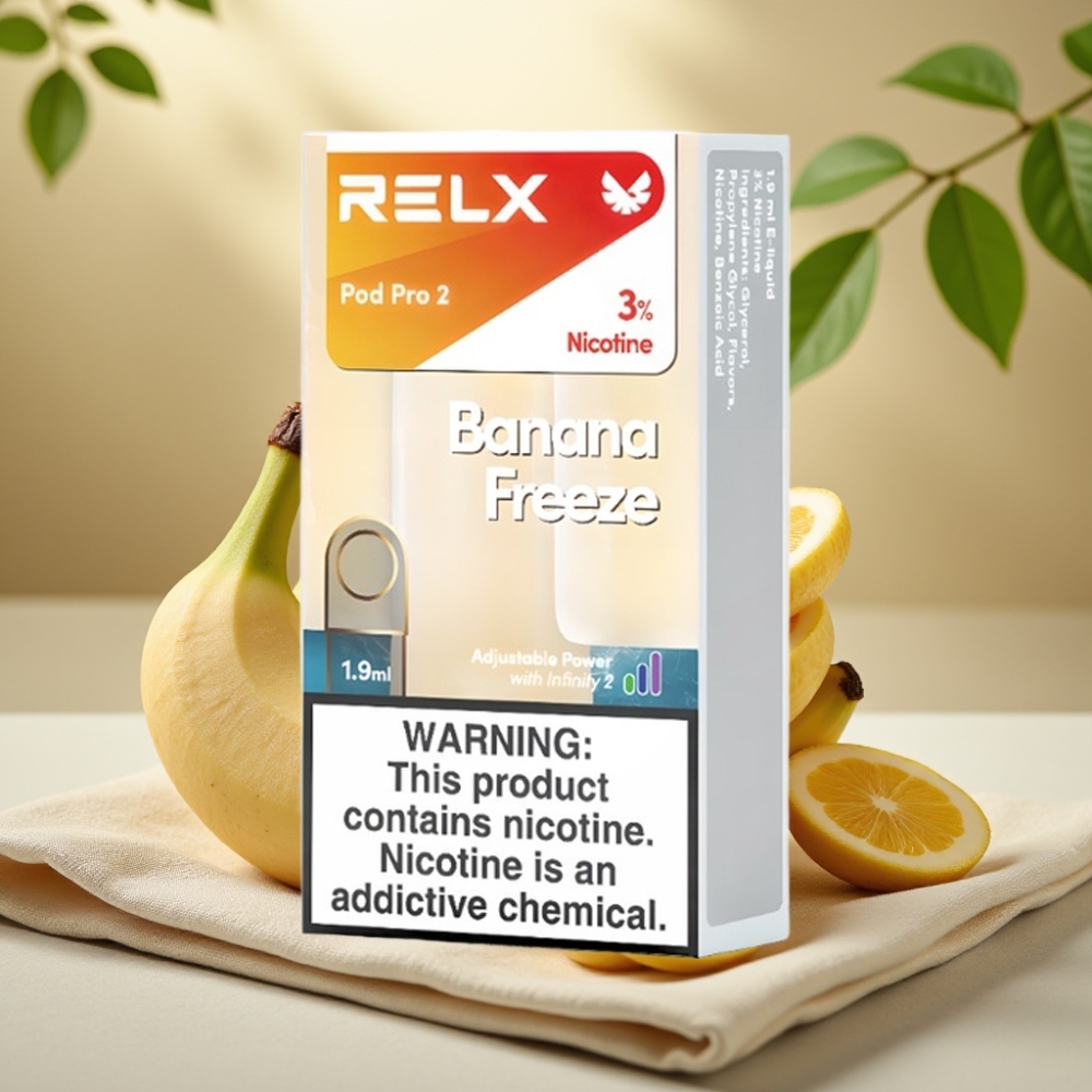 RELX Pod Pro 2 Banana Freeze 3% nikotín, 1.9ml, 3 režimy
