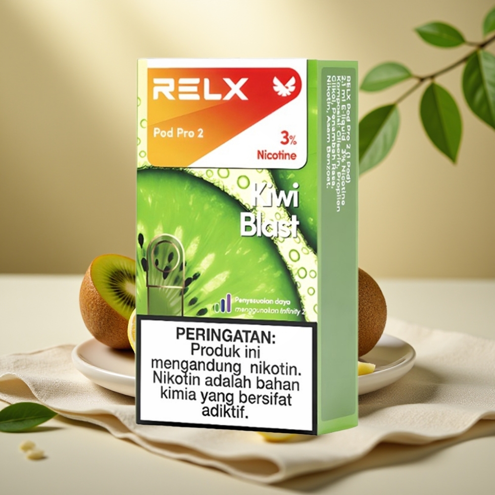 RELX Pod Pro 2 Kiwi Blast (Kiviová Explózia) – 3% nikotín, 600 potiahnutí, 3 režimy