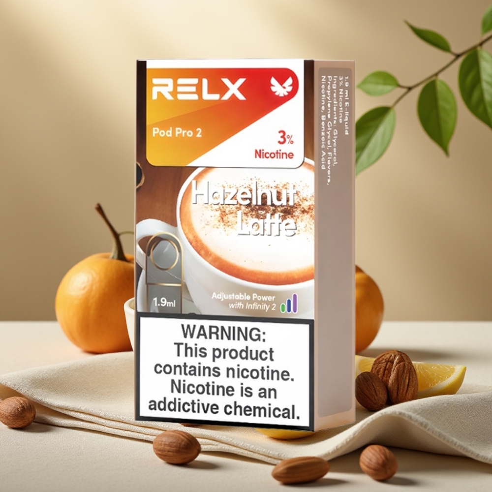 RELX Pod Pro 2 Liesková Latte – 3% nikotín, 600 potiahnutí, 1,9ml
