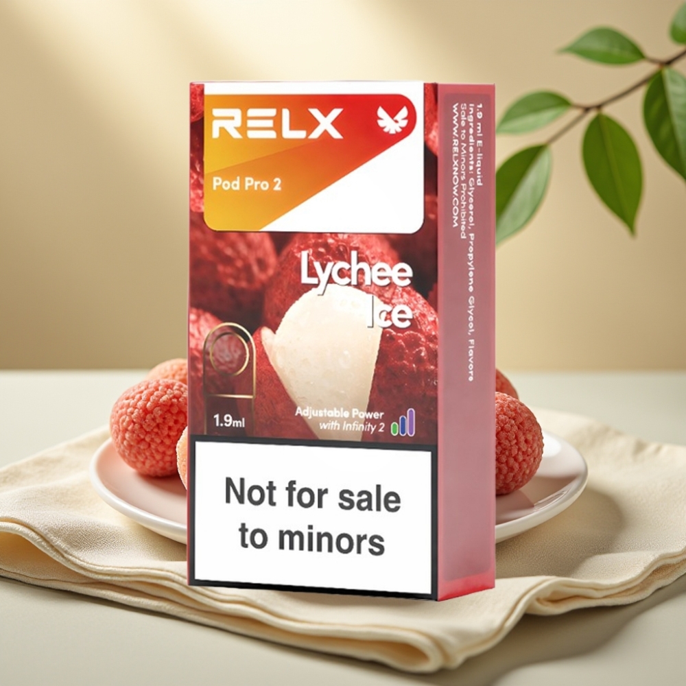 RELX Pod Pro 2 Litchový ľad 0% nikotínu, 600 potiahnutí, 1,9ml