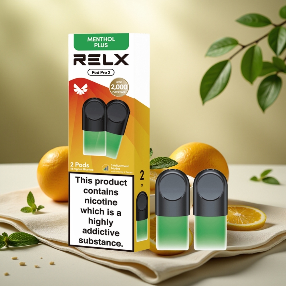 RELX Pod Pro 2 Mätový-Mentol Plus 1,8% nikotínu, 1,9ml, 600 potiahov
