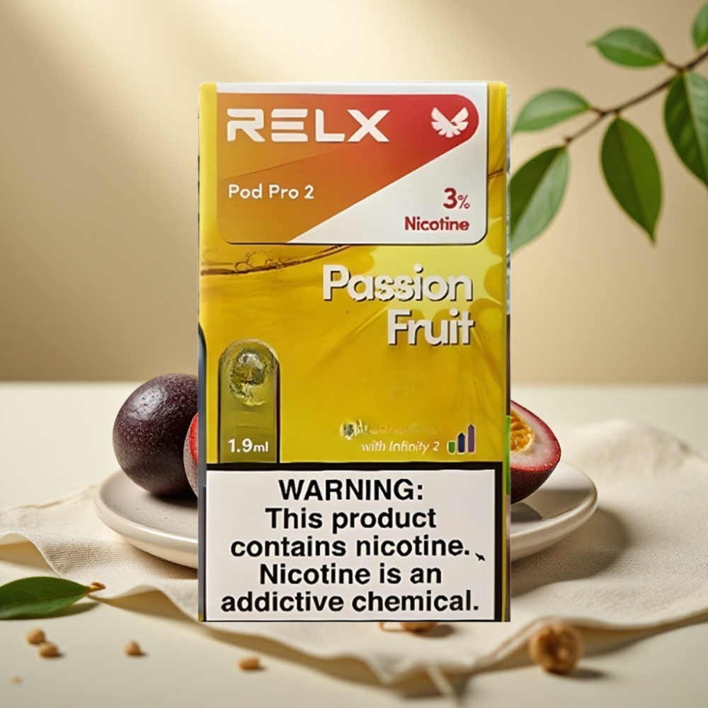 RELX Pod Pro 2 Marhuľa Passiflora 3% nikotín, 600 potiahnutí, 1,9ml